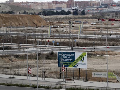 Aspecto actual de la urbanización del barrio del nuevo de Berrocales en Madrid.