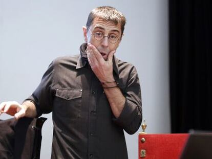 Juan Carlos Monedero, en una charla en la Escuela universitaria de estudios empresariales el pasado enero.