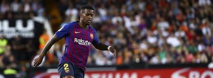 Semedo, en el duelo ante el Valencia.