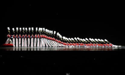 Representación del espectáculo de Las Rockettes, que se podrá ver hasta el 3 de enero de 2016 en el Radio City Music Hall de Nueva York.