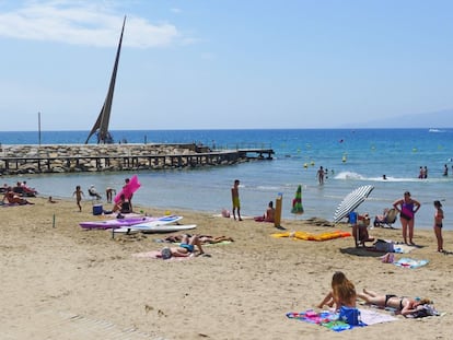 La playa de Levante de Salou.