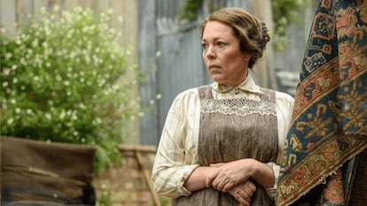 Olivia Colman in a scene from 'Wicked Little Letters'