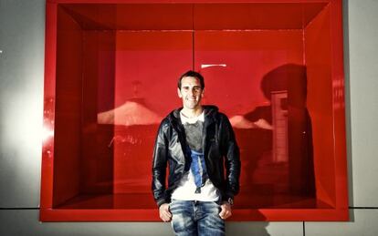 Godin, en la ciudad deportiva del Atlético.