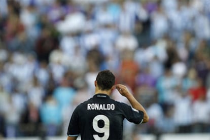 Cristiano Ronaldo, durante el partido contra el Málaga.