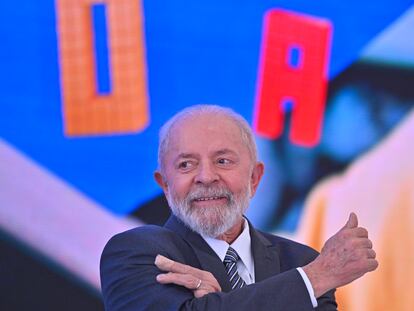 El presidente Lula, este martes en un evento sobre alfabetización celebrado en Brasilia.