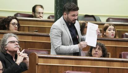 Gabriel Rufián, al Congrés dels Diputats.