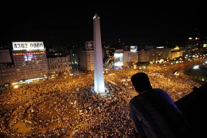 Protesta en Buenos Aires contra la reforma de la constitución.