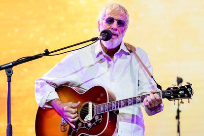 El cantautor Yusuf Cat Stevens en su concierto en el auditorio Starlite de Marbella, este miércoles.