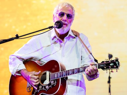 El cantautor Yusuf Cat Stevens en su concierto en el auditorio Starlite de Marbella, este miércoles.