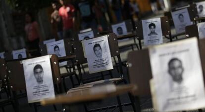Fotografías de los estudiantes desaparecidos el 26 de septiembre.