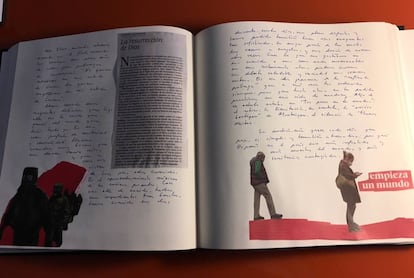 Cuaderno de 'collages' que está realizando Antonio Muñoz Molina durante esta cuarentena.