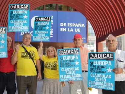 Concentración en Madrid de afectados por las cláusulas suelo de las hipotecas.