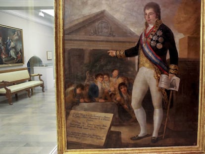 Copia del retrato que hizo Goya de Godoy, hecha por Agustín Esteve.