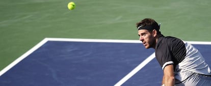 Del Potro, durante la final contra Federer en Indian Wells.