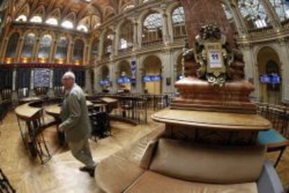 Interior de la Bolsa de Madrid.