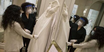 Una tienda de la multinacional española de vestidos de novias 