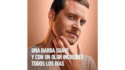 Suavizante para barba sobre fondo blanco.