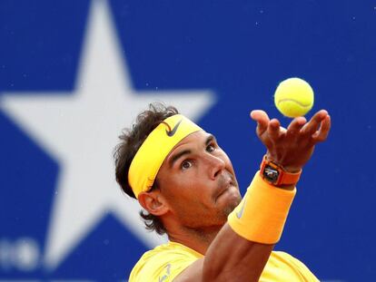 Rafa Nadal, durante la final del Conde de Godó.