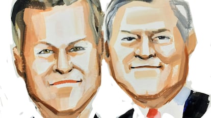 Greg Peters y Ted Sarandos, co-CEO de Netflix.