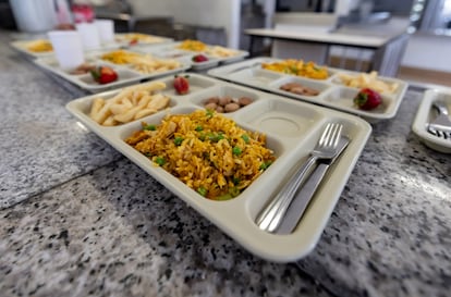 La mayoría de los colegios no tienen cocina propia, lo que ha conducido al modelo denominado de línea fría, que consiste en la preparación de alimentos a gran escala.