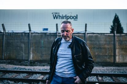 François Gorlia, liberado sindical de la antigua fábrica de Whirpool en la ciudad francesa de Amiens, el lunes.