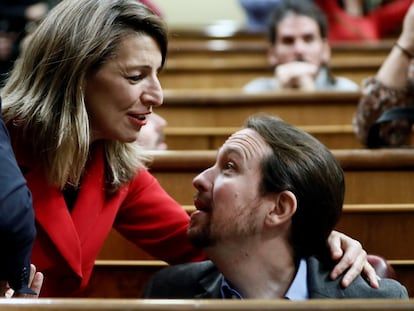 Yolanda Diaz Pablo Iglesias