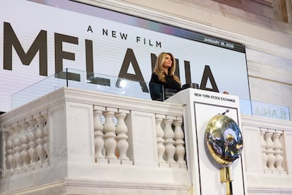 Melania Trump durante la presentación de su documental, ayer 28 de enero.