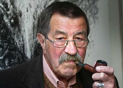 Günter Grass, ayer en Barcelona.