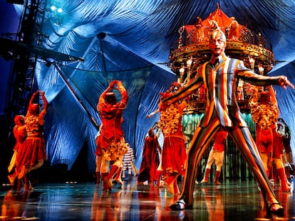 Imagem do espetáculo ‘Kooza’, um dos mais longevos do Cirque du Soleil, estreado em 2010.