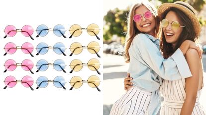 Este lote de gafas de diferentes colores amenizarán cualquier fiesta navideña.