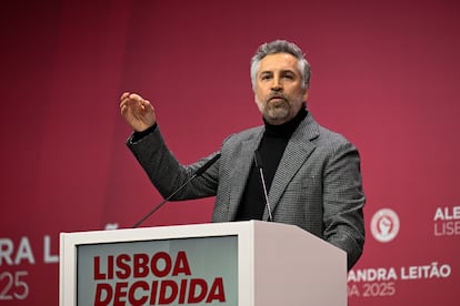 Pedro Nuno Santos, en la presentación de la candidatura socialista a la Cámara Municipal de Lisboa, el pasado marzo.