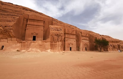 Antes de que comience el plan de conservación en colaboración con el país galo, todos los restos arqueológicos han de ser contabilizados. En la imagen, vista del complejo arqueológico de Madain Saleh en Arabia Saudí.