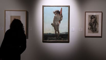 Uno de los niños que pintó Pinazo también se exhibe en la exposición.