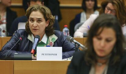 Ada Colau en el Parlamento Europeo.