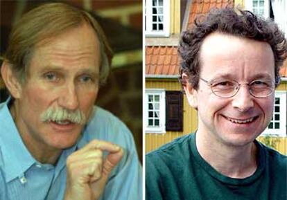 Peter Agre (izquierda) y Roderick MacKinnon.