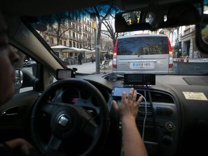 Un taxista a Barcelona.
