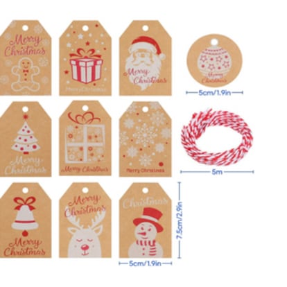Con etiquetas de Navidad