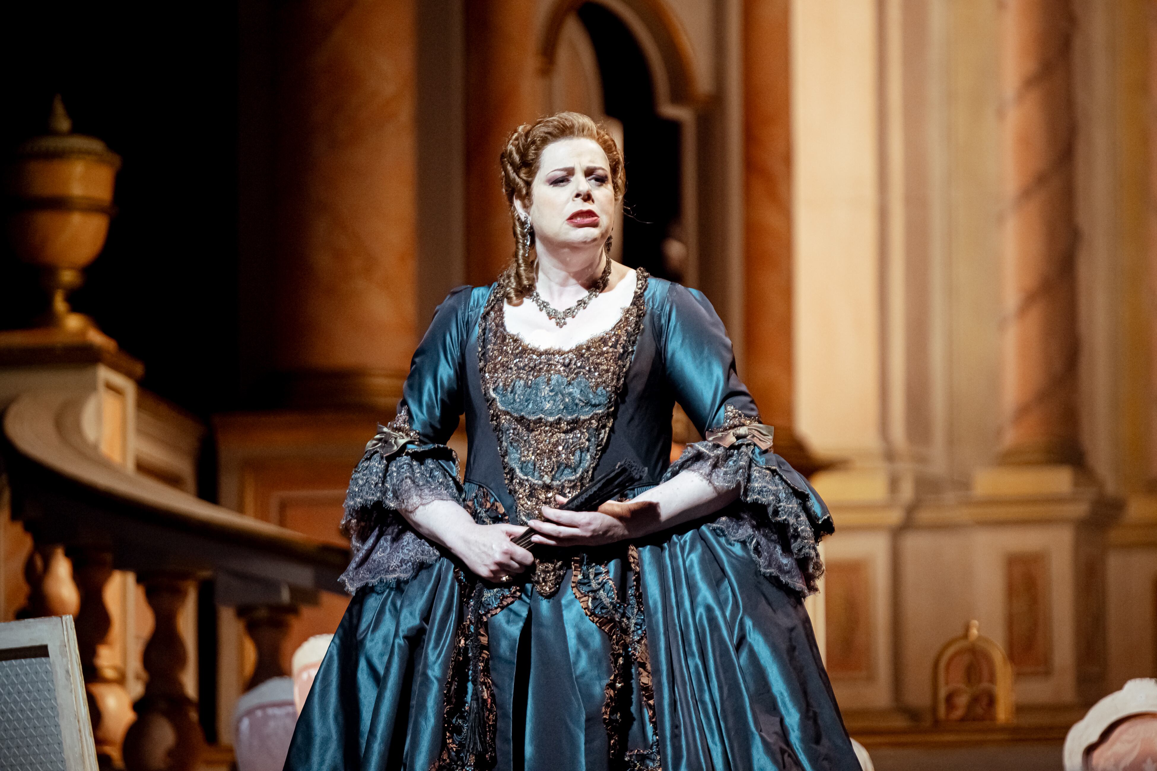 La ‘mezzosoprano’ Daniela Barcellona en el tercer acto de ‘Adriana Lecouvreur’, el pasado 16 de junio en el Liceu de Barcelona.