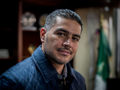 Omar García Harfuch en su despacho de Ciudad de México, el 29 de julio de 2022.