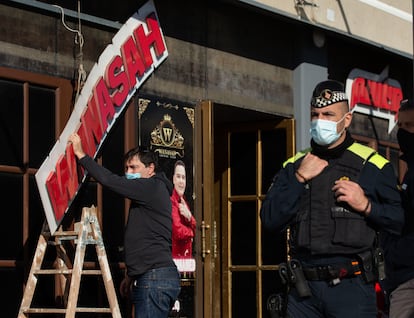 Uno de los locales del puerto recuperados por el Ayuntamiento de Barcelona.