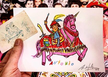 El caballo montado en un Unicornio es el génesis de la exposición 'Pop Pocket' de Antonio de Felipe