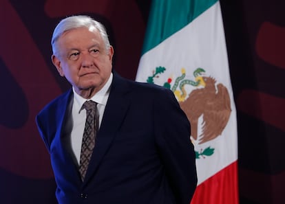 López Obrador en Palacio Nacional, el 24 de julio.