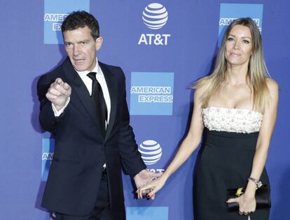 Antonio Banderas, con su novia Nicole Kimpel.