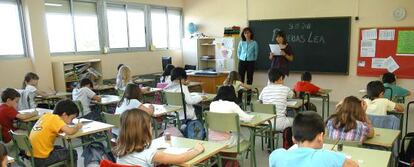 Alumnos del colegio León Felipe.