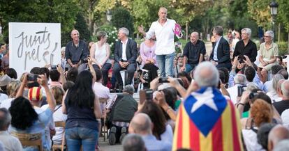 Ra&uuml;l Romeva en la presentaci&oacute;n de su candidatura.