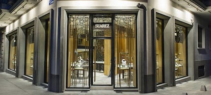 Fachada de la joyería Suárez, en la calle Serrano de Madrid.