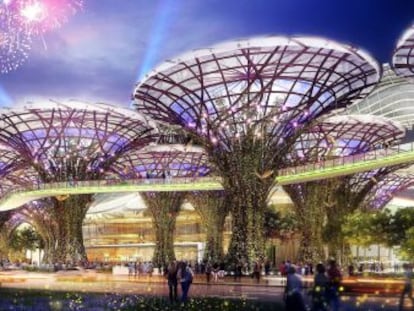 Recreación de uno de los espacios proyectados para Eurovegas en suelo de Alcorcón.