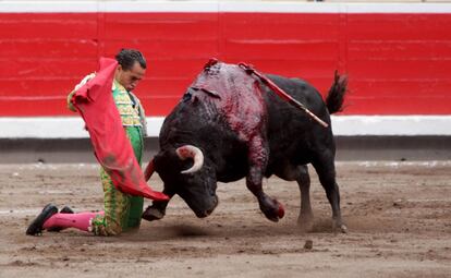 Iv&aacute;n Fandi&ntilde;o, en su primer toro.