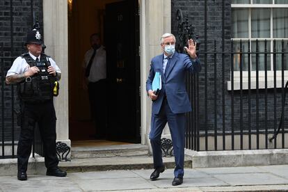 El jefe del equipo negociador europeo, Michel Barnier, el pasado día 7 a su llegada al 10 de Downing Street.