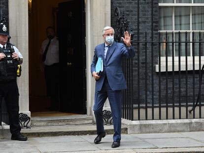 El jefe del equipo negociador europeo, Michel Barnier, el pasado día 7 a su llegada al 10 de Downing Street.